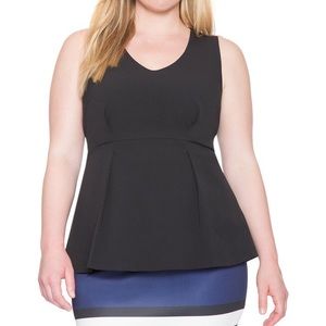 Eloquii Black Empire Waist Peplum Top 22